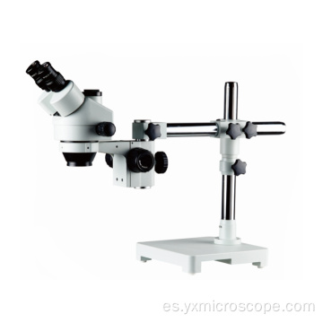 Microscopio estéreo trinocular de 7-45x con brazo flexible